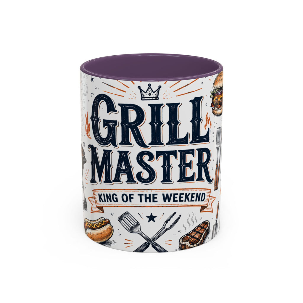 Grill Master Coffee Mug | Father's Day Gift for Dad | Accent Color Ceramic 11oz 15oz