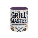 Grill Master Coffee Mug | Father's Day Gift for Dad | Accent Color Ceramic 11oz 15oz
