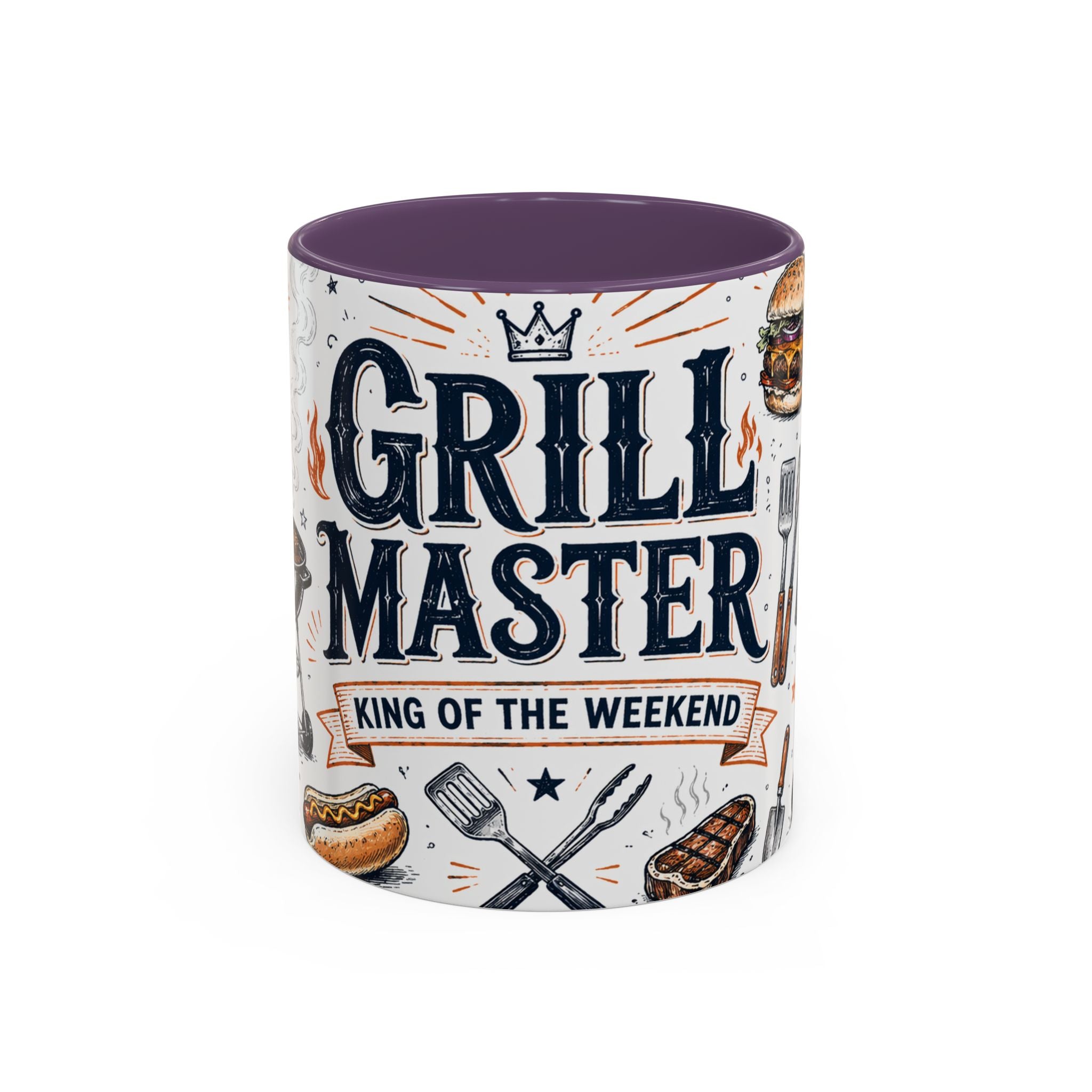 Grill Master Coffee Mug | Father's Day Gift for Dad | Accent Color Ceramic 11oz 15oz