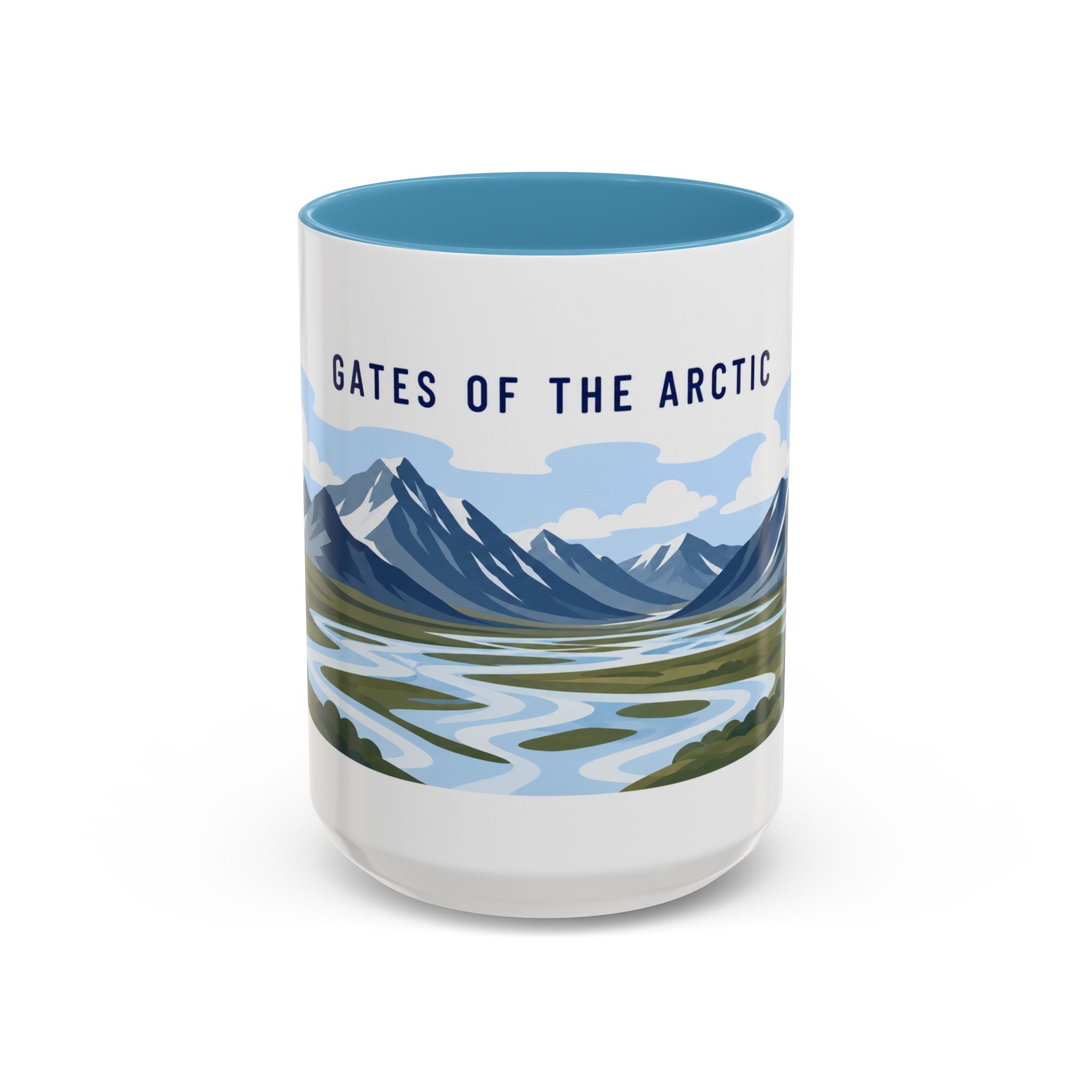 Gates of the Arctic National Park Coffee Mug | Solid Color Block Park Souvenir | 11oz 15oz Accent Mug