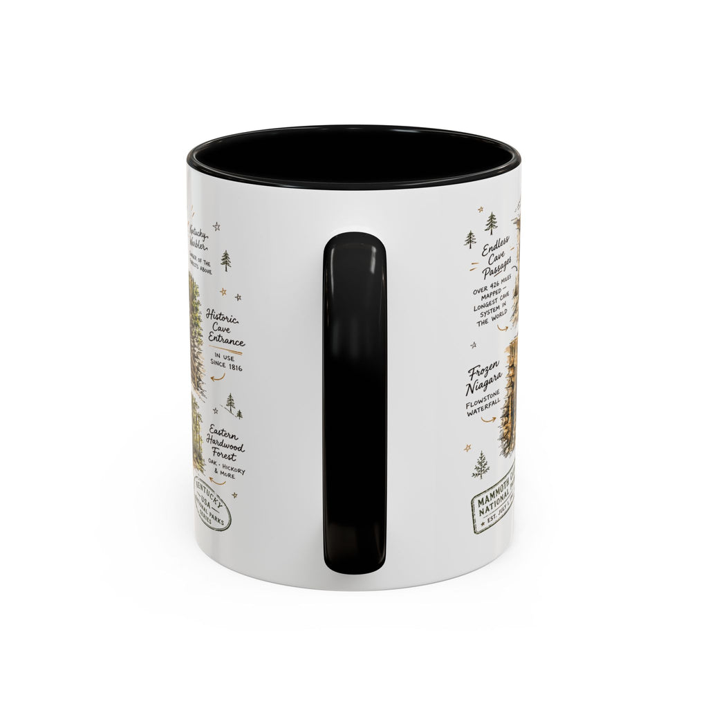 Mammoth Cave National Park Coffee Mug | Kentucky Cave Exploration Hiking Gift | Accent Color Ceramic 11oz 15oz