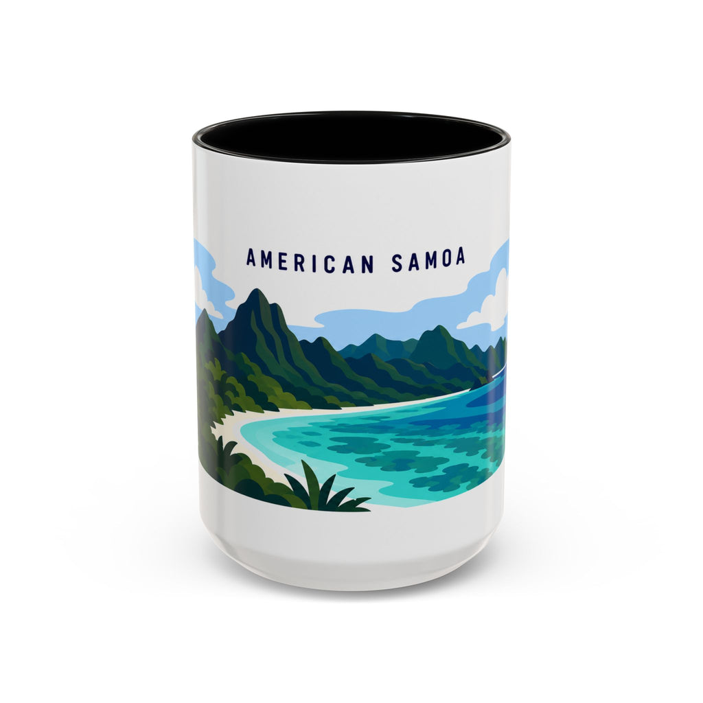 National Park of American Samoa Coffee Mug | Solid Color Block Park Souvenir | 11oz 15oz Accent Mug