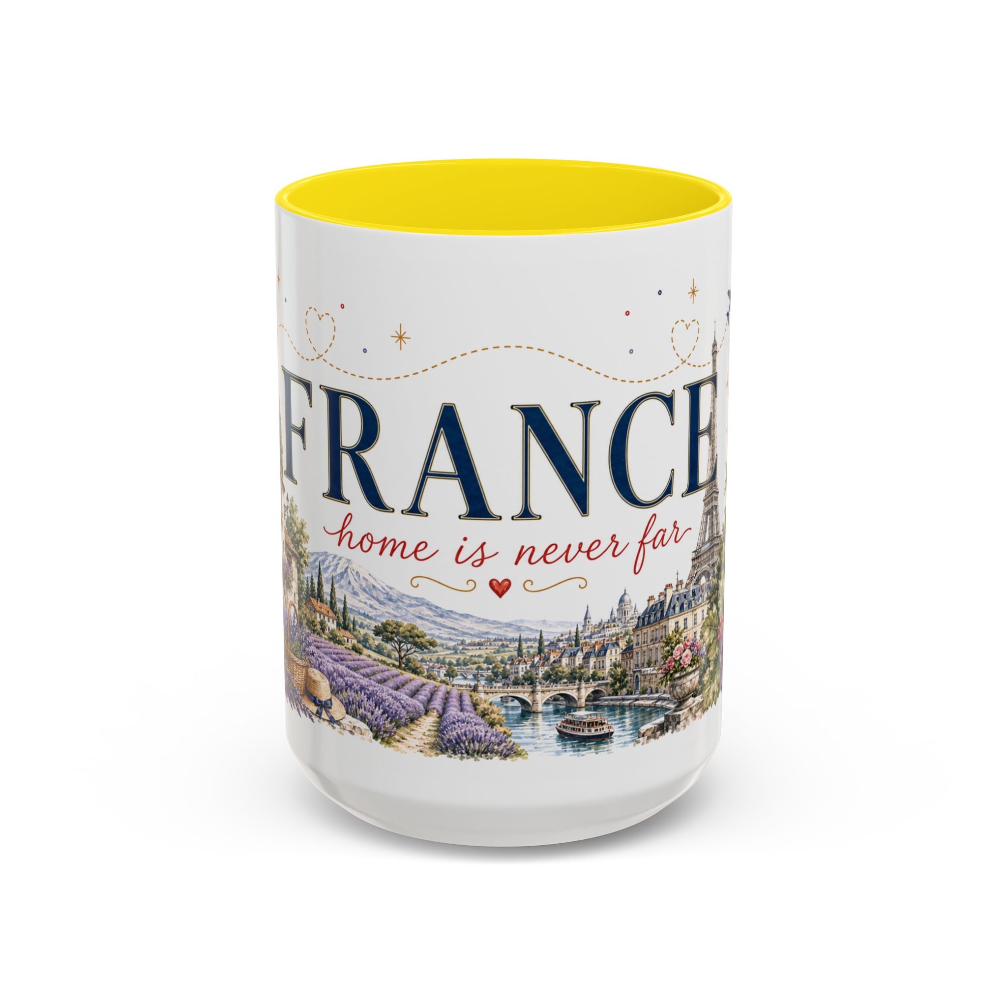 France Home Country Mug | Moving Away Gift | Long Distance Friendship | 11 oz 15 oz Accent Mug