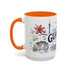 Guangzhou Coffee Mug | China Souvenir Travel Gift | Accent Color Ceramic 11oz 15oz