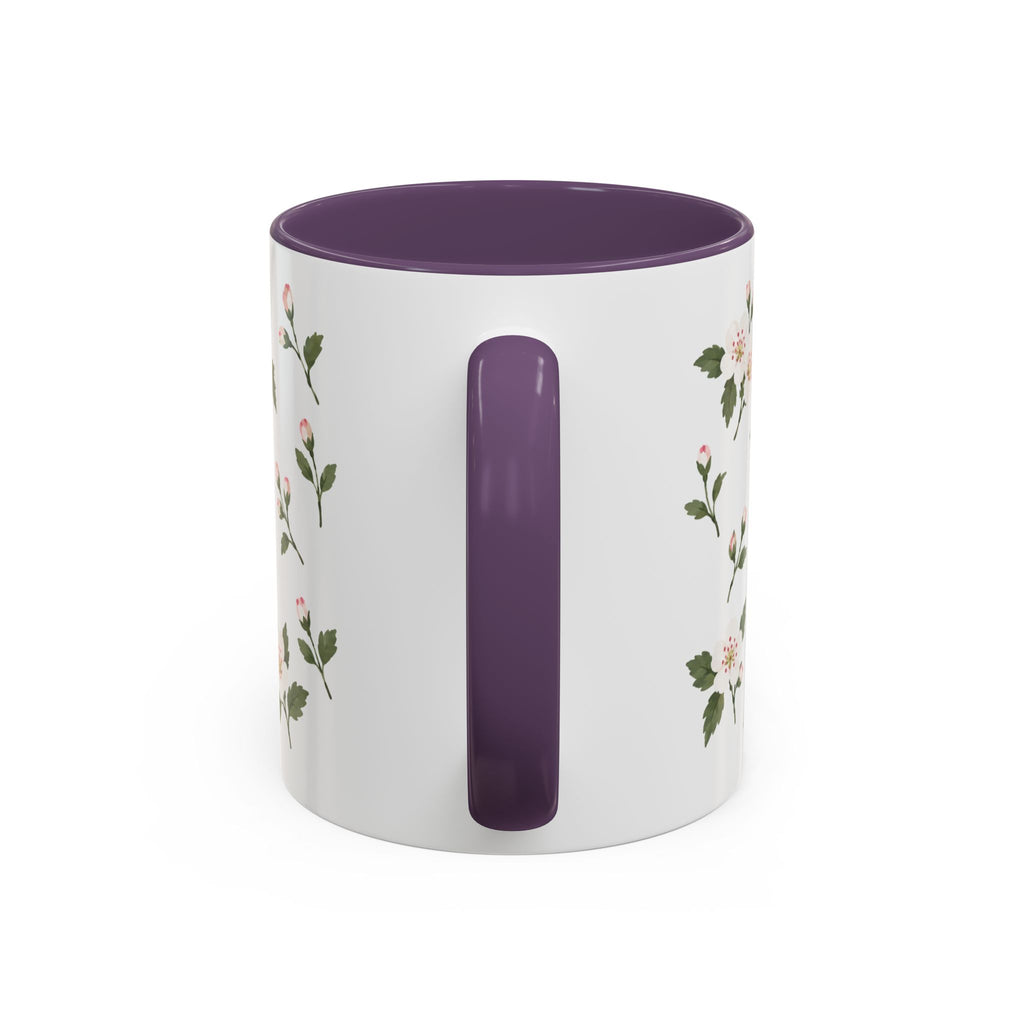 Missouri Hawthorn Mug, State Flower Floral Coffee Cup, 11oz Botanical Gift