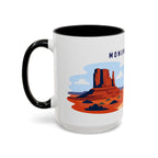 Monument Valley Coffee Mug | Travel Destination Souvenir Gift | Accent Color Ceramic 11oz 15oz