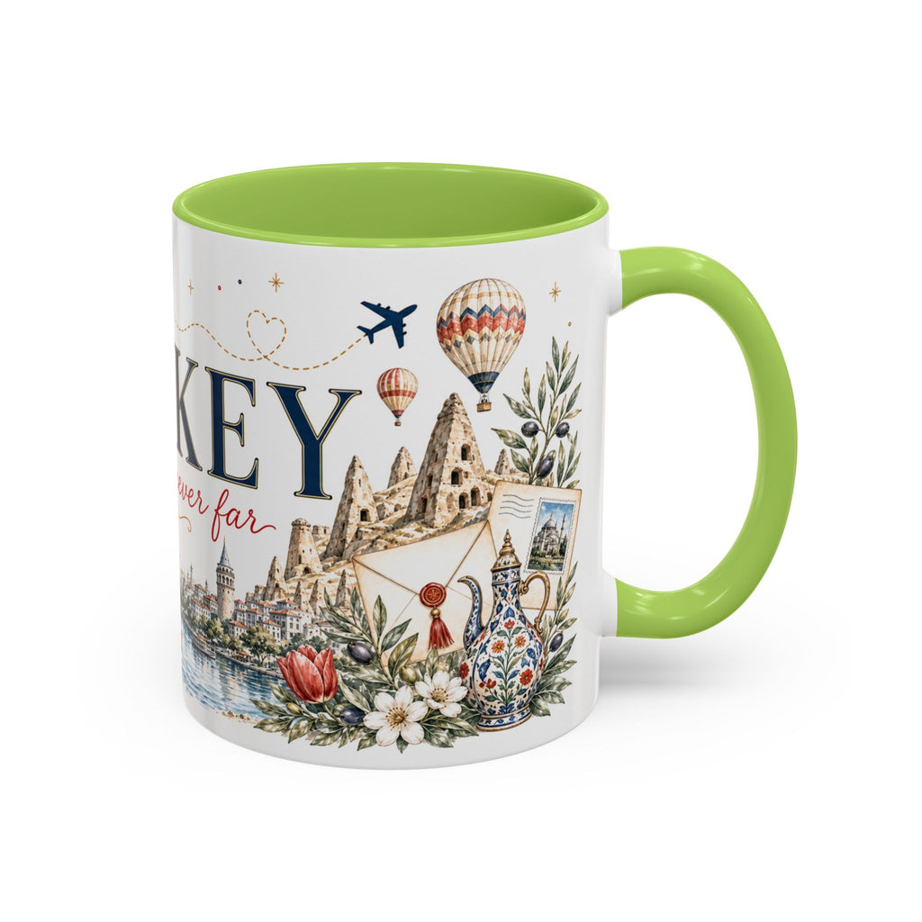 Turkey Home Country Mug | Moving Away Gift | Long Distance Friendship | 11 oz 15 oz Accent Mug