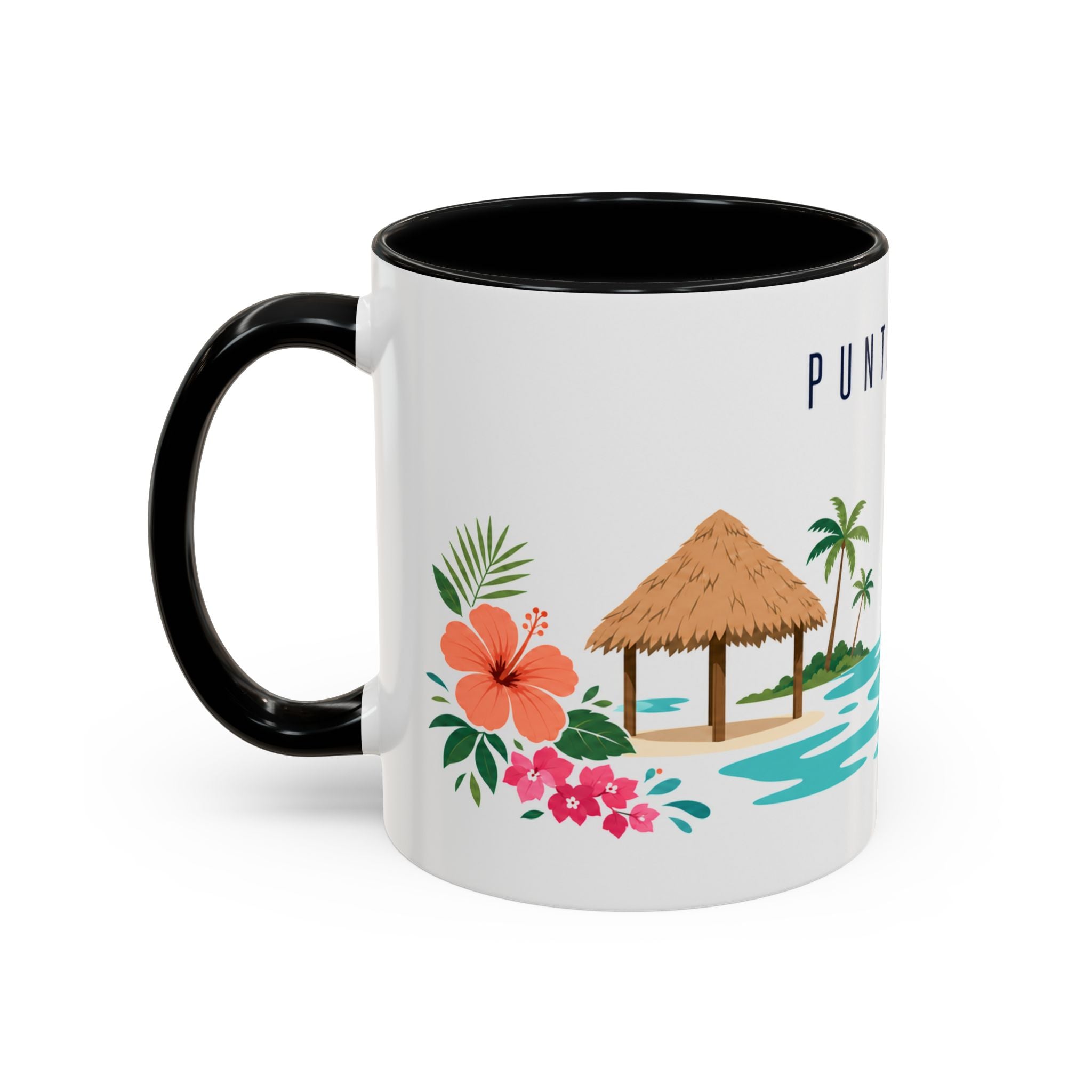 Punta Cana Coffee Mug | Dominican Republic Travel Souvenir | Porcelain Decal City Gift | 11oz 15oz Accent Mug