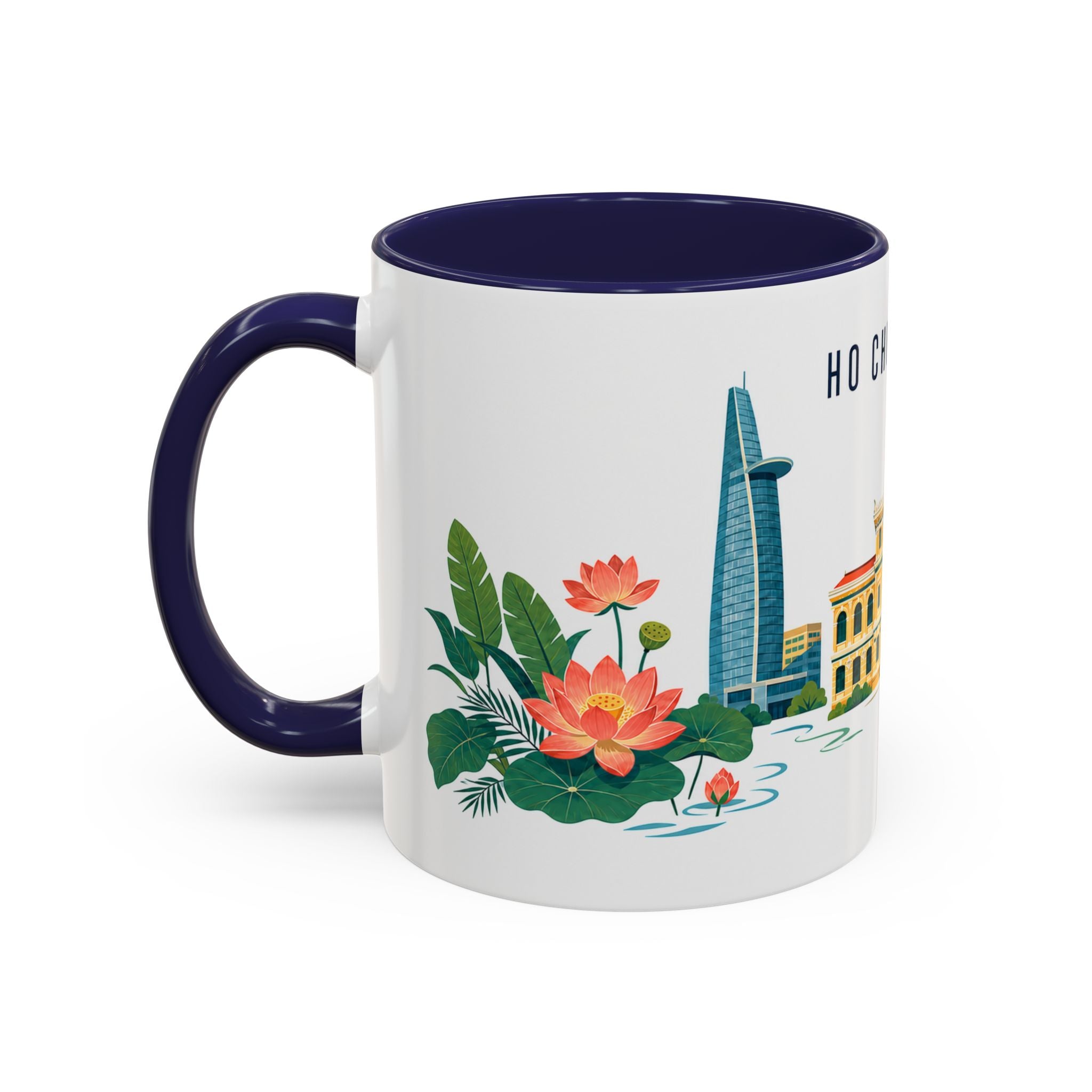 Ho Chi Minh City Coffee Mug | Vietnam Travel Souvenir | Porcelain Decal City Gift | 11oz 15oz Accent Mug