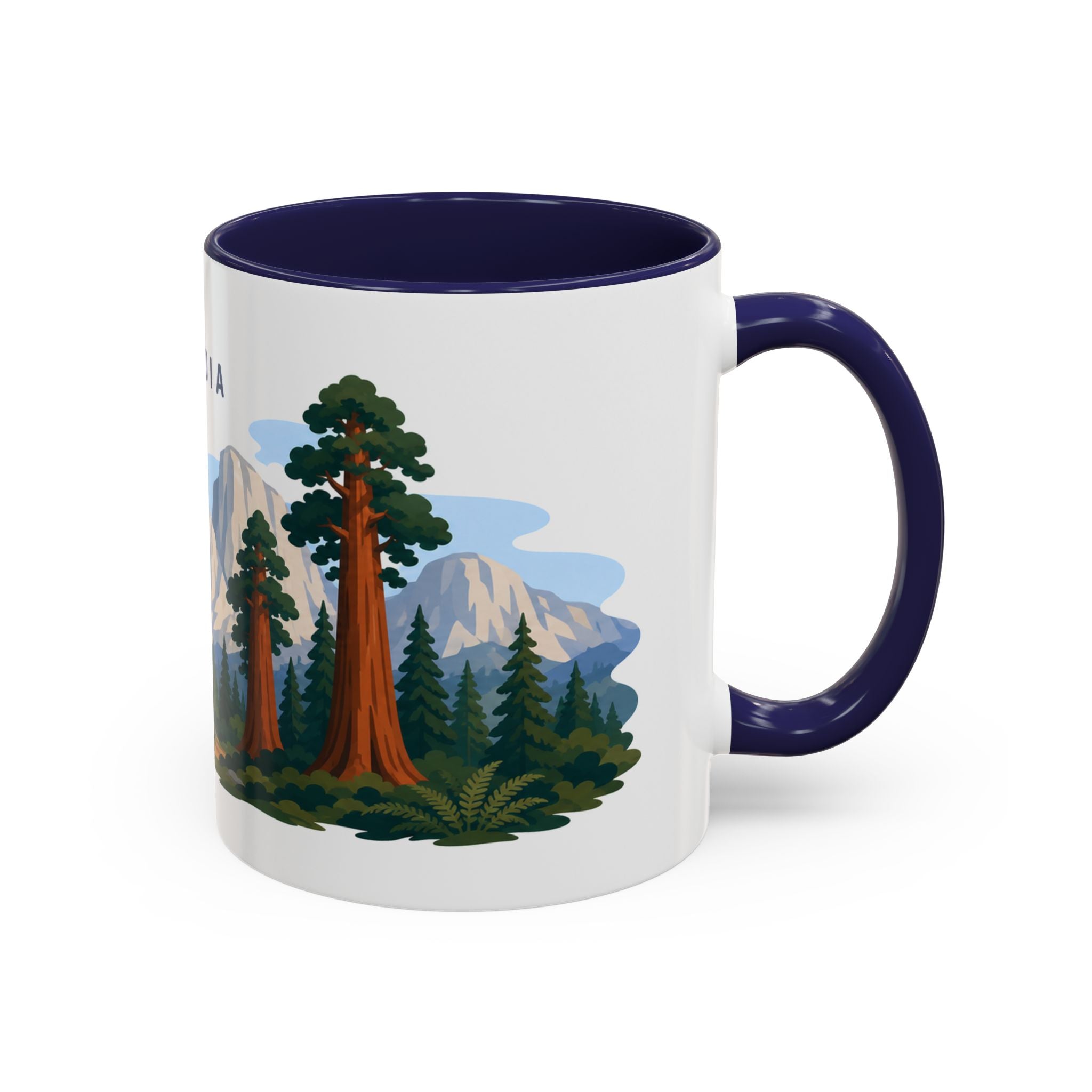 Sequoia National Park Coffee Mug | Solid Color Block Park Souvenir | 11oz 15oz Accent Mug