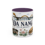 Da Nang Coffee Mug | Vietnam Travel Souvenir | Vintage Illustrated City Gift | 11 oz 15 oz Accent Mug