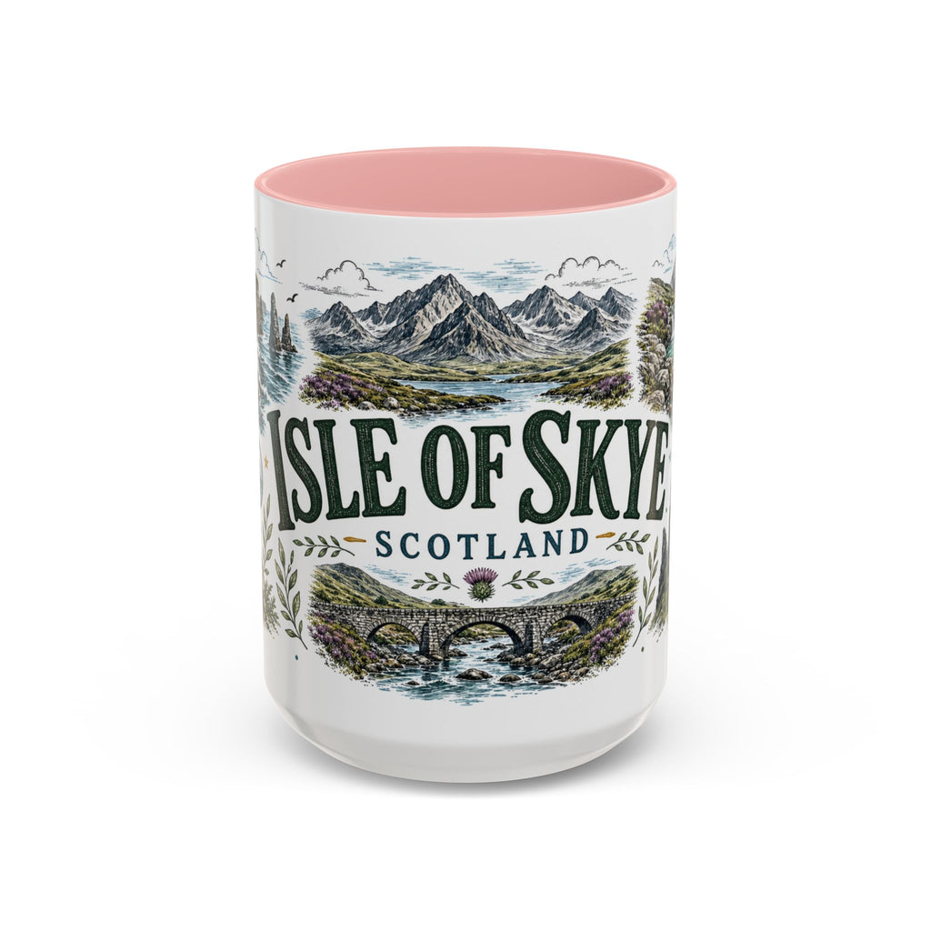 Isle of Skye Mug, Scotland Travel Souvenir, Bucket List Gift, Accent Ceramic Coffee Mug 11oz 15oz