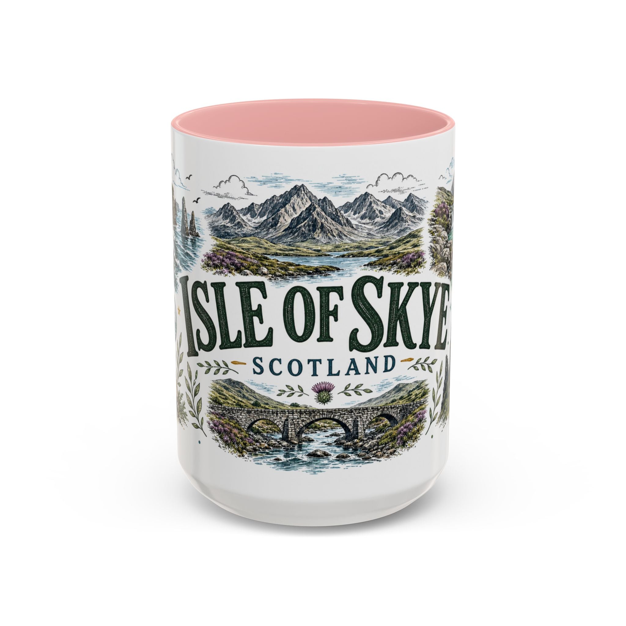 Isle of Skye Mug, Scotland Travel Souvenir, Bucket List Gift, Accent Ceramic Coffee Mug 11oz 15oz