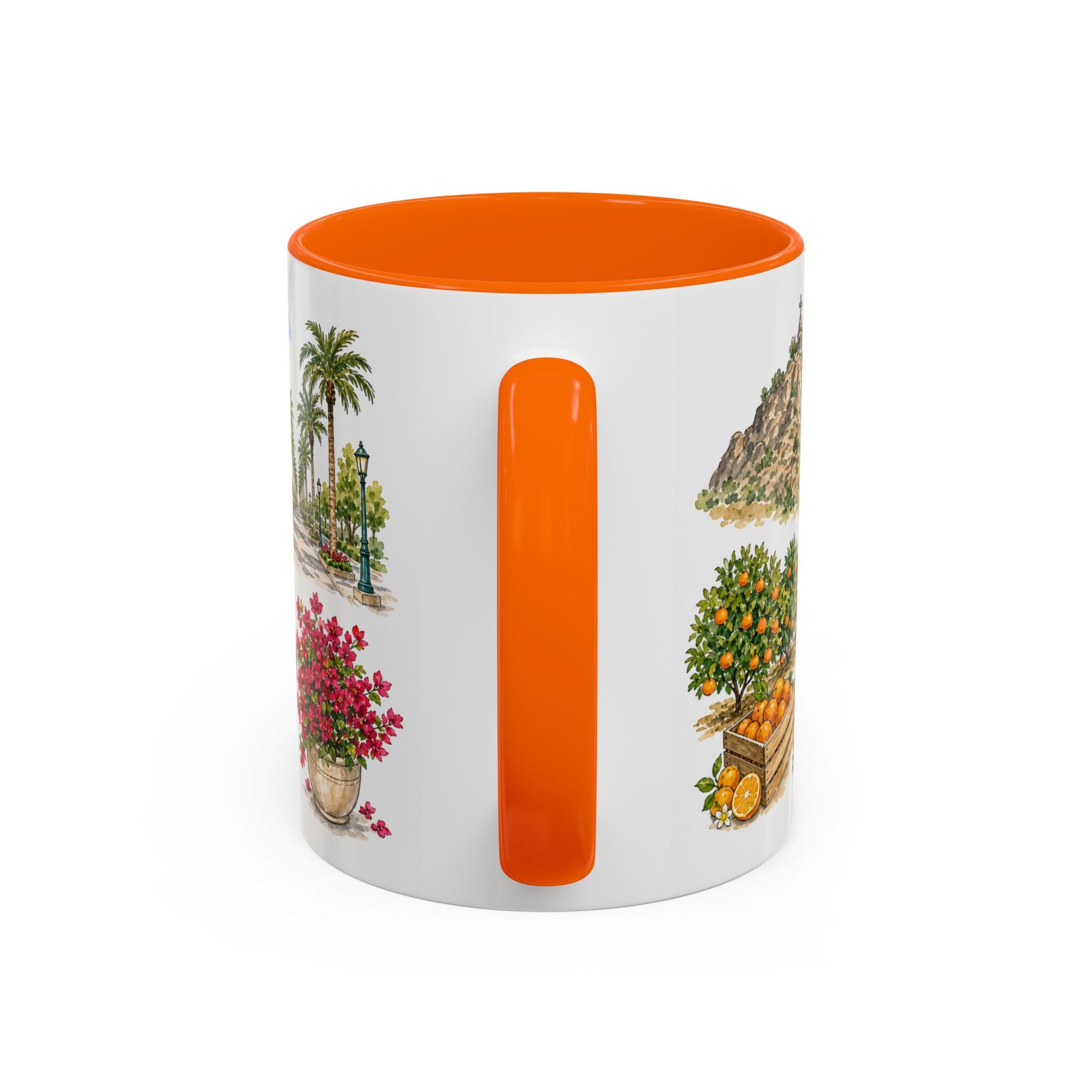 Riverside Illustrated Travel Mug | City Souvenir Accent Coffee Mug | 11oz 15oz Ceramic Cup