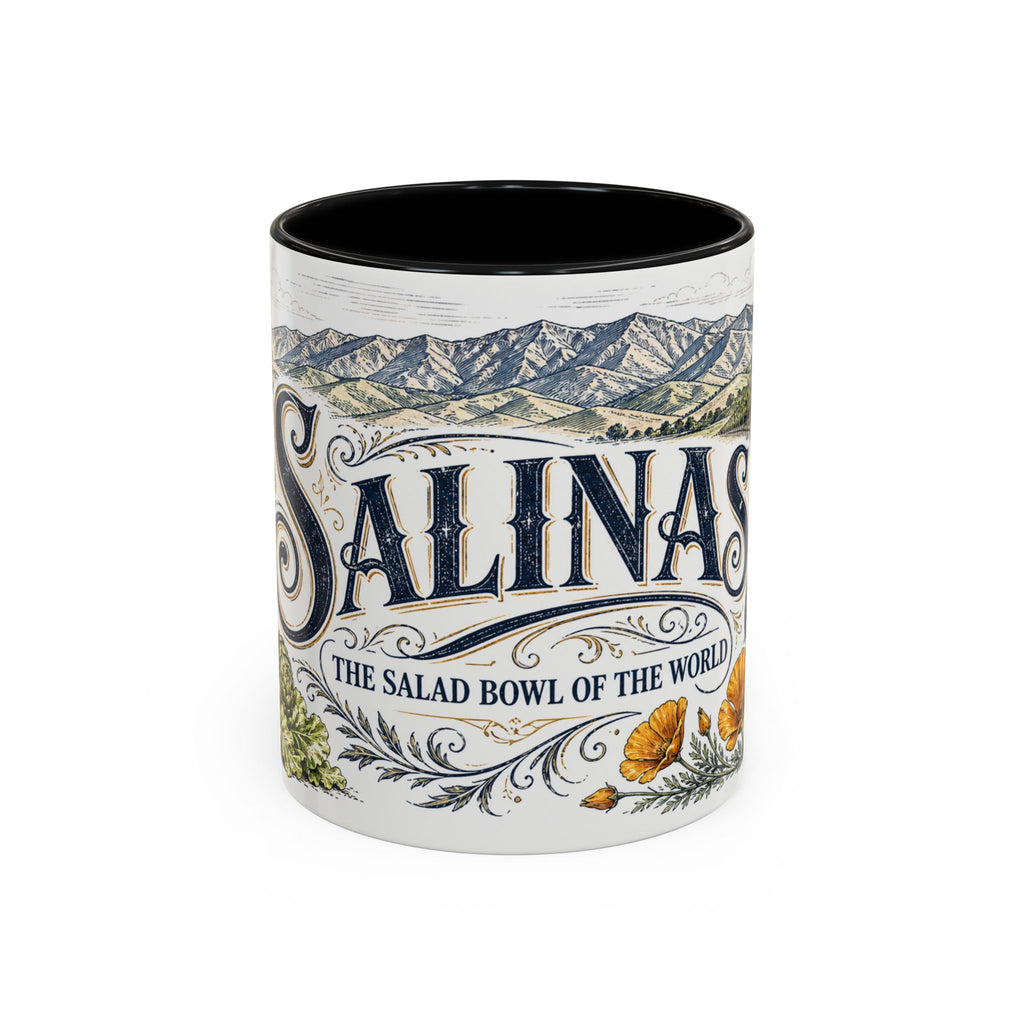 Salinas Coffee Mug | United States Travel Souvenir | Vintage Illustrated City Gift | 11 oz 15 oz Accent Mug