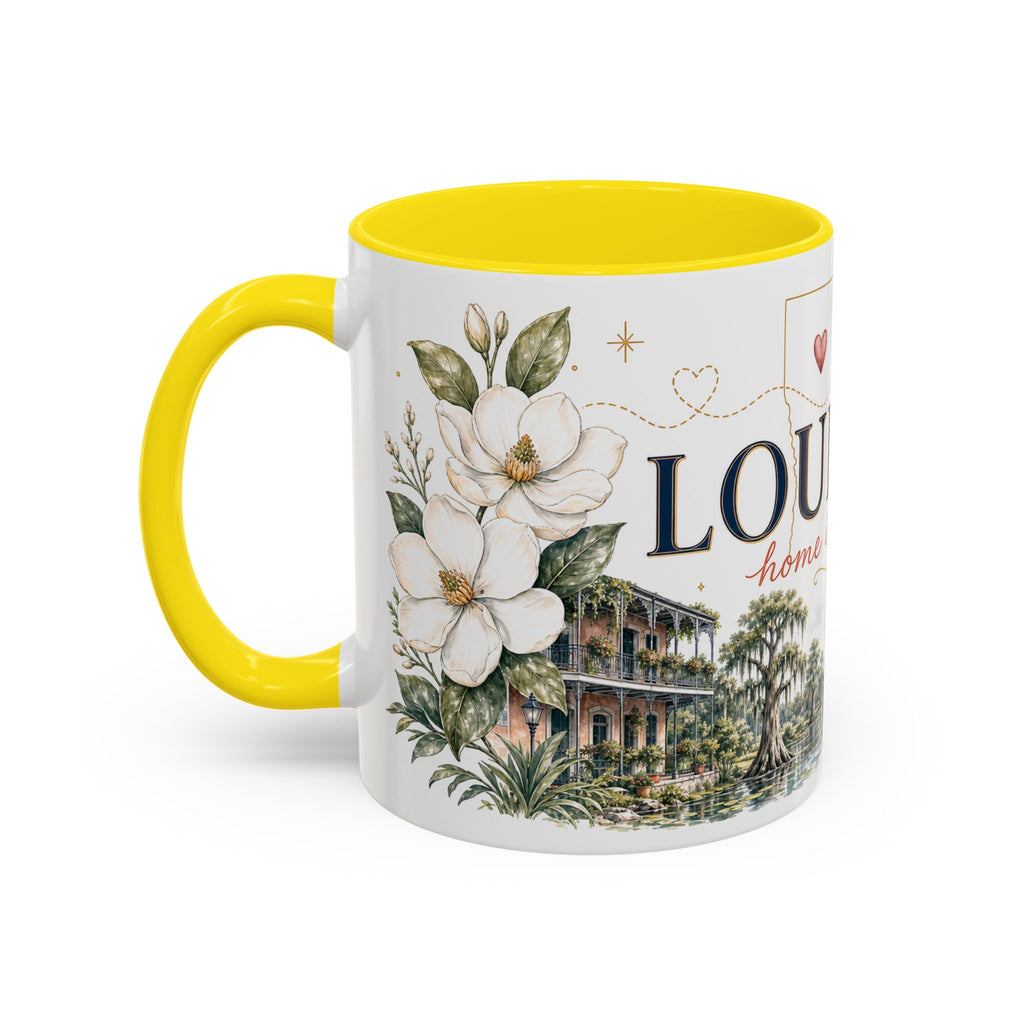 Louisiana Home State Mug | Moving Away Gift | Long Distance Friendship Coffee Cup | 11oz 15oz Accent Mug