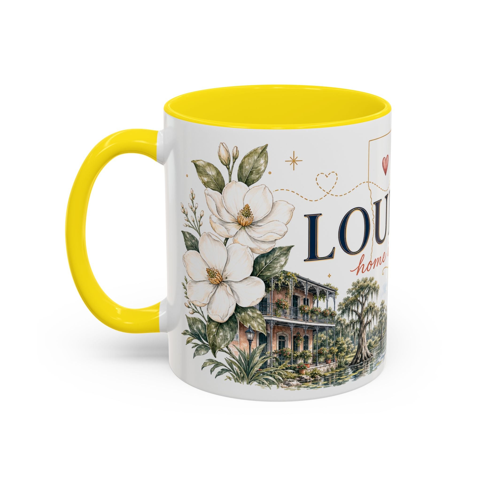Louisiana Home State Mug | Moving Away Gift | Long Distance Friendship Coffee Cup | 11oz 15oz Accent Mug