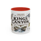 Kings Canyon National Park Coffee Mug | California Sierra Nevada Sequoia Gift | Accent Color Ceramic 11oz 15oz