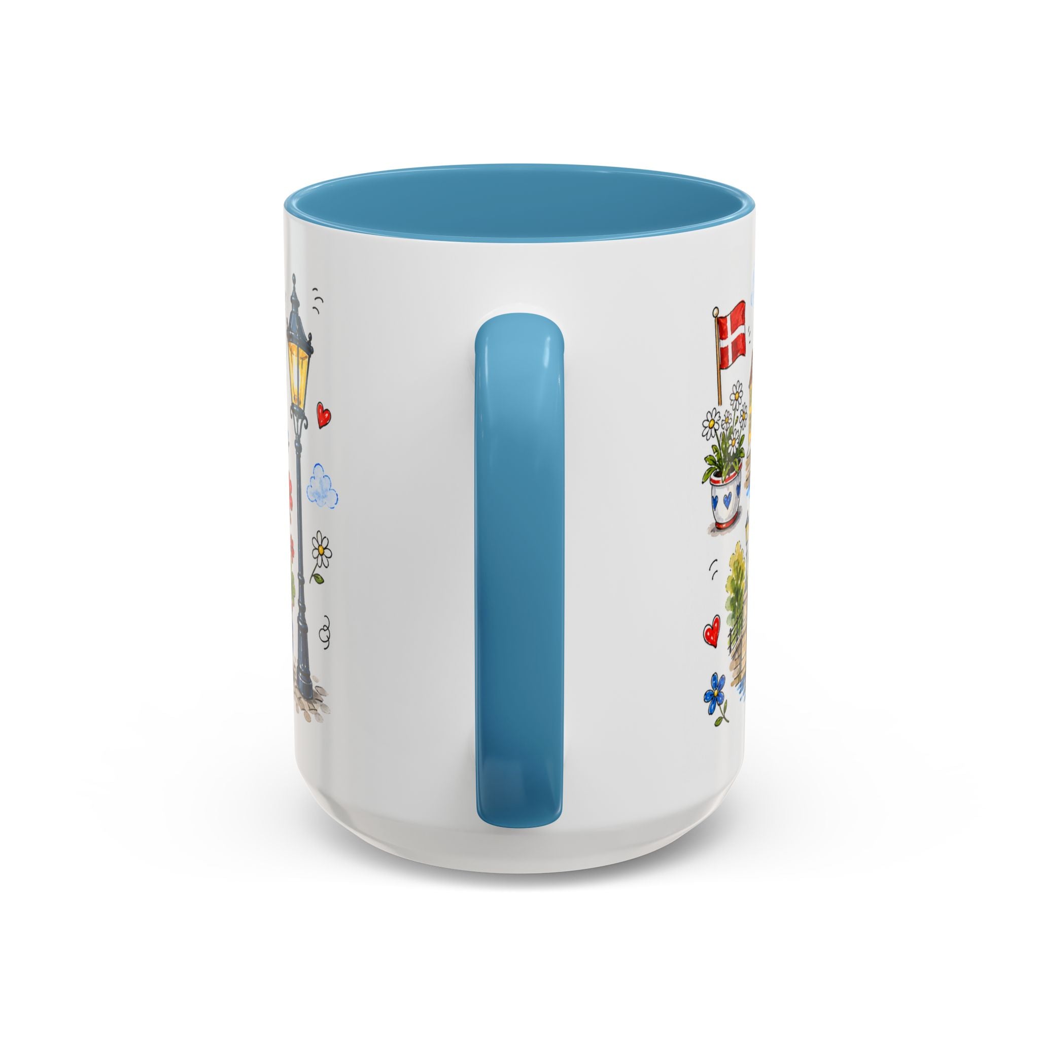 Copenhagen Travel Mug | European City Souvenir Accent Coffee Mug | 11oz 15oz Ceramic Cup