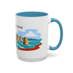 Great Ocean Road Coffee Mug | Travel Destination Souvenir Gift | Accent Color Ceramic 11oz 15oz