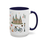 Copenhagen Christmas Mug | Watercolor Travel Souvenir | Holiday Gift | Accent Ceramic Coffee Cup 11oz 15oz
