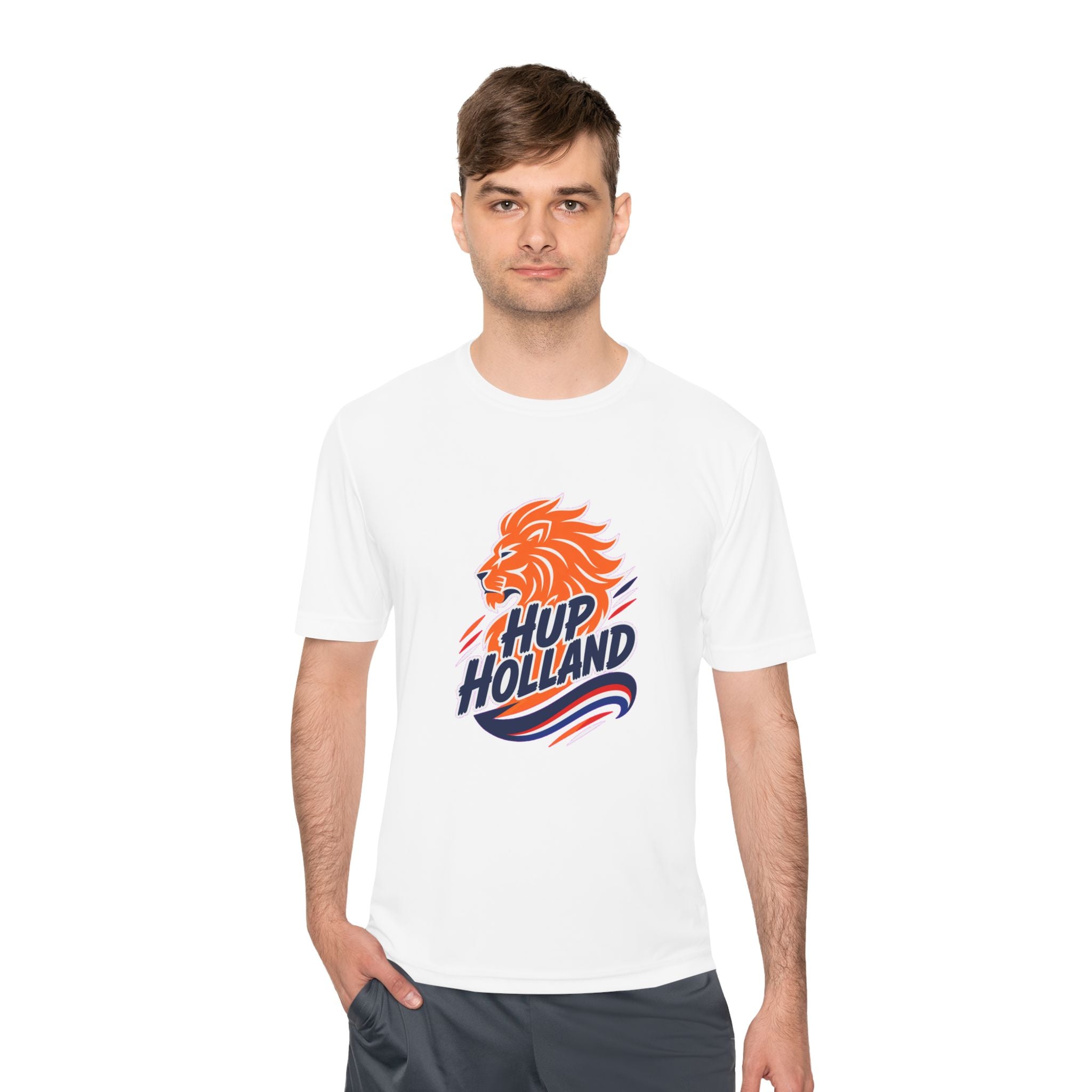 Hup Holland Netherlands Soccer Fan Shirt, Moisture Wicking Sport Tee