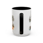 Abu Dhabi Coffee Mug | United Arab Emirates Travel Souvenir | Vintage Illustrated City Gift | 11 oz 15 oz Accent Mug