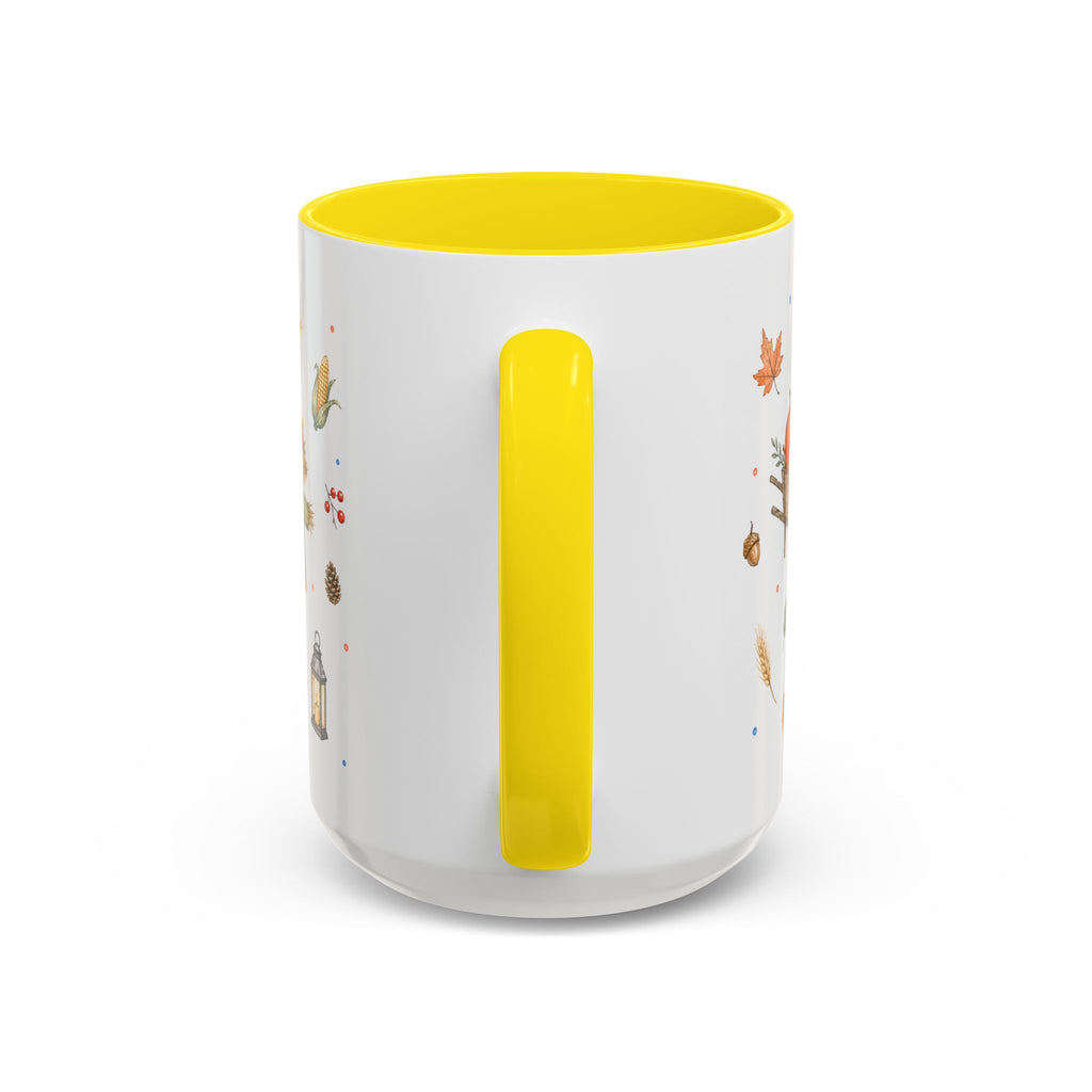 Thanksgiving Mug | Country Harvest Watercolor Gift | Pumpkin Scarecrow Accent Cup 11oz 15oz