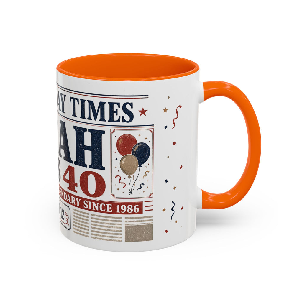 Birthday Newspaper Mug | Custom Name Age Date Gift | The Birthday Times Coffee Cup 11oz 15oz