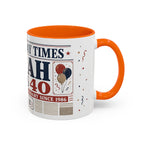 Birthday Newspaper Mug | Custom Name Age Date Gift | The Birthday Times Coffee Cup 11oz 15oz