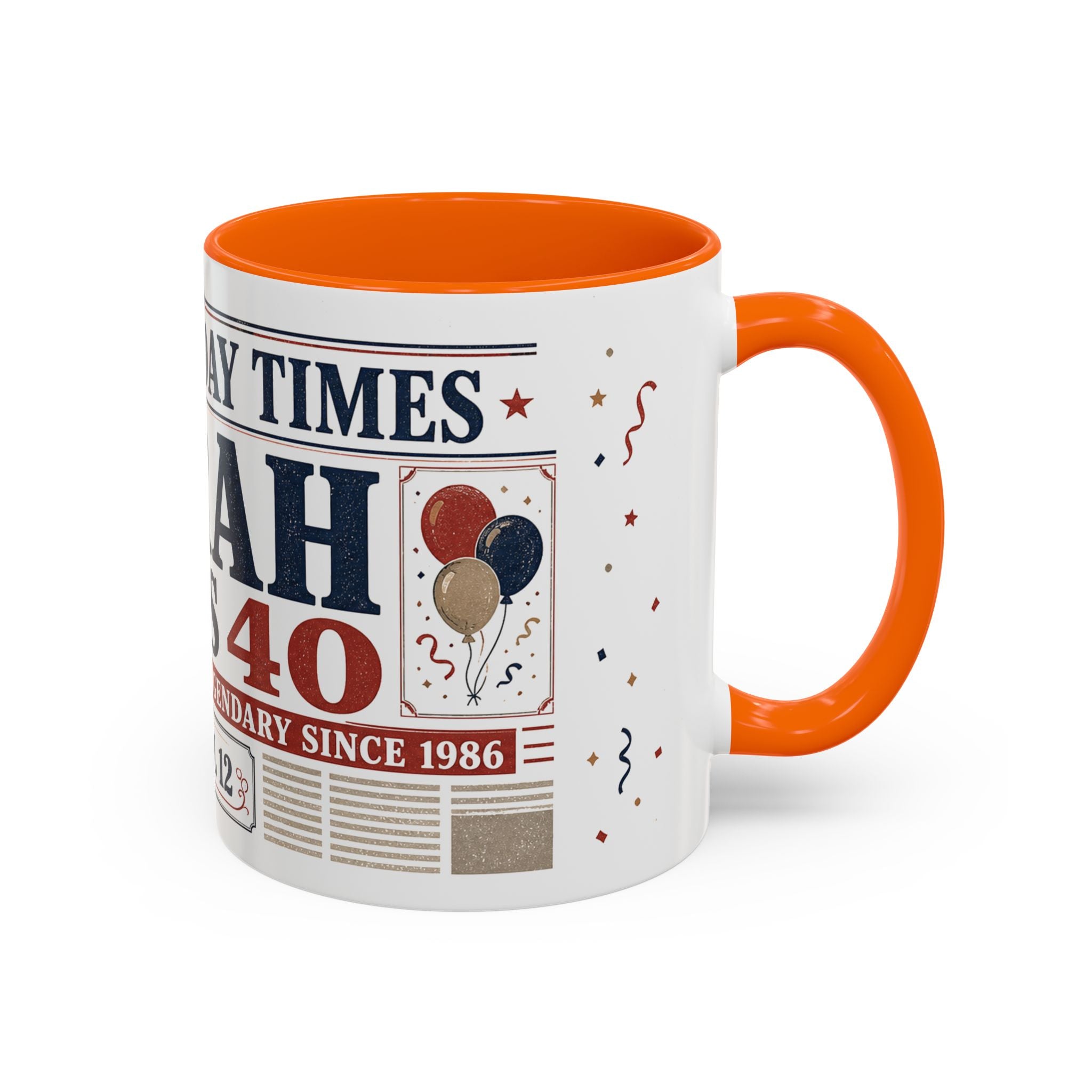 Birthday Newspaper Mug | Custom Name Age Date Gift | The Birthday Times Coffee Cup 11oz 15oz