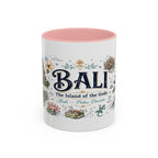 Bali Coffee Mug | Indonesia Souvenir Travel Gift | Accent Color Ceramic 11oz 15oz