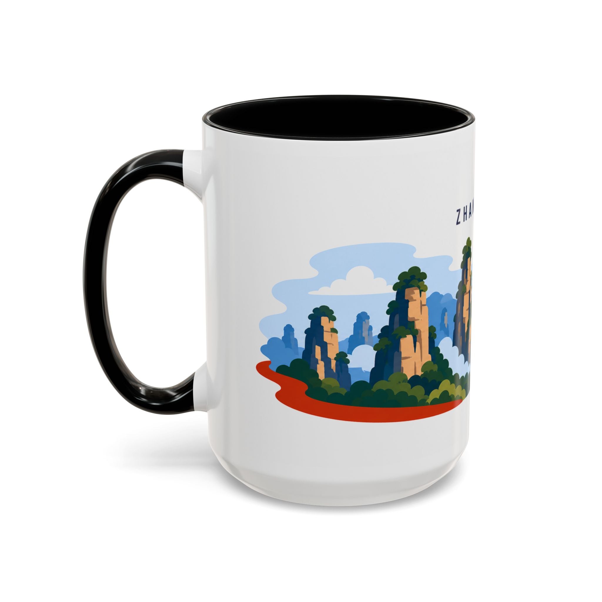 Zhangjiajie Coffee Mug | Travel Destination Souvenir Gift | Accent Color Ceramic 11oz 15oz