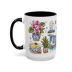 Singapore Illustrated Travel Mug | City Souvenir Accent Coffee Mug | 11oz 15oz Ceramic Cup