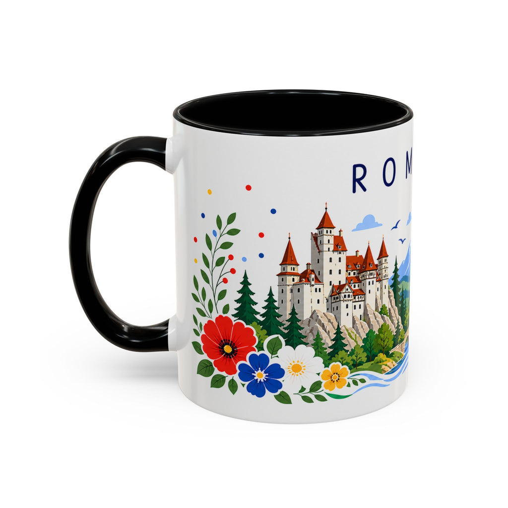 Romania Coffee Mug | Travel Souvenir Accent Mug | Place Gift Ceramic Cup 11oz 15oz