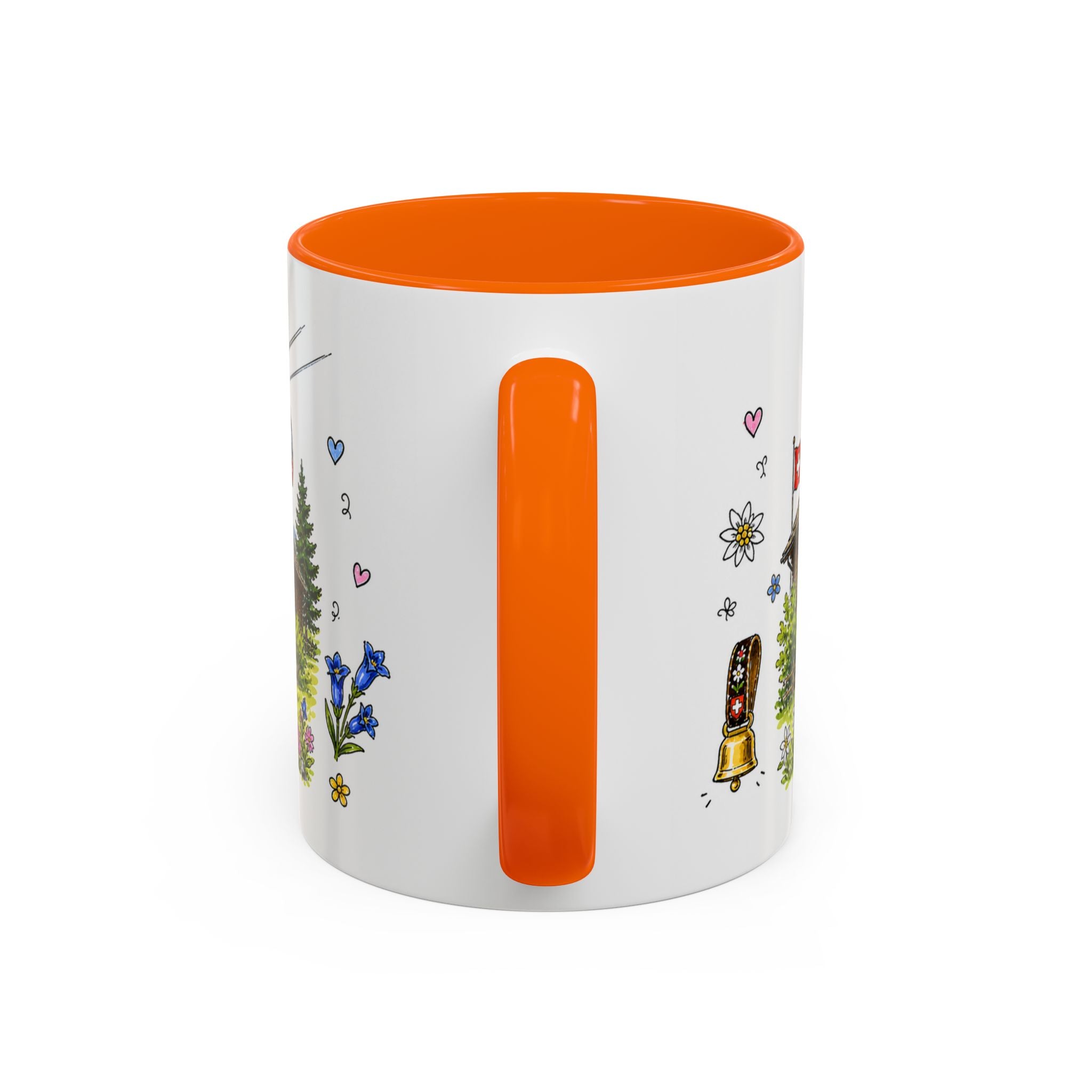 Grindelwald Illustrated Travel Mug | Switzerland Souvenir Accent Coffee Mug | 11oz 15oz Ceramic Cup