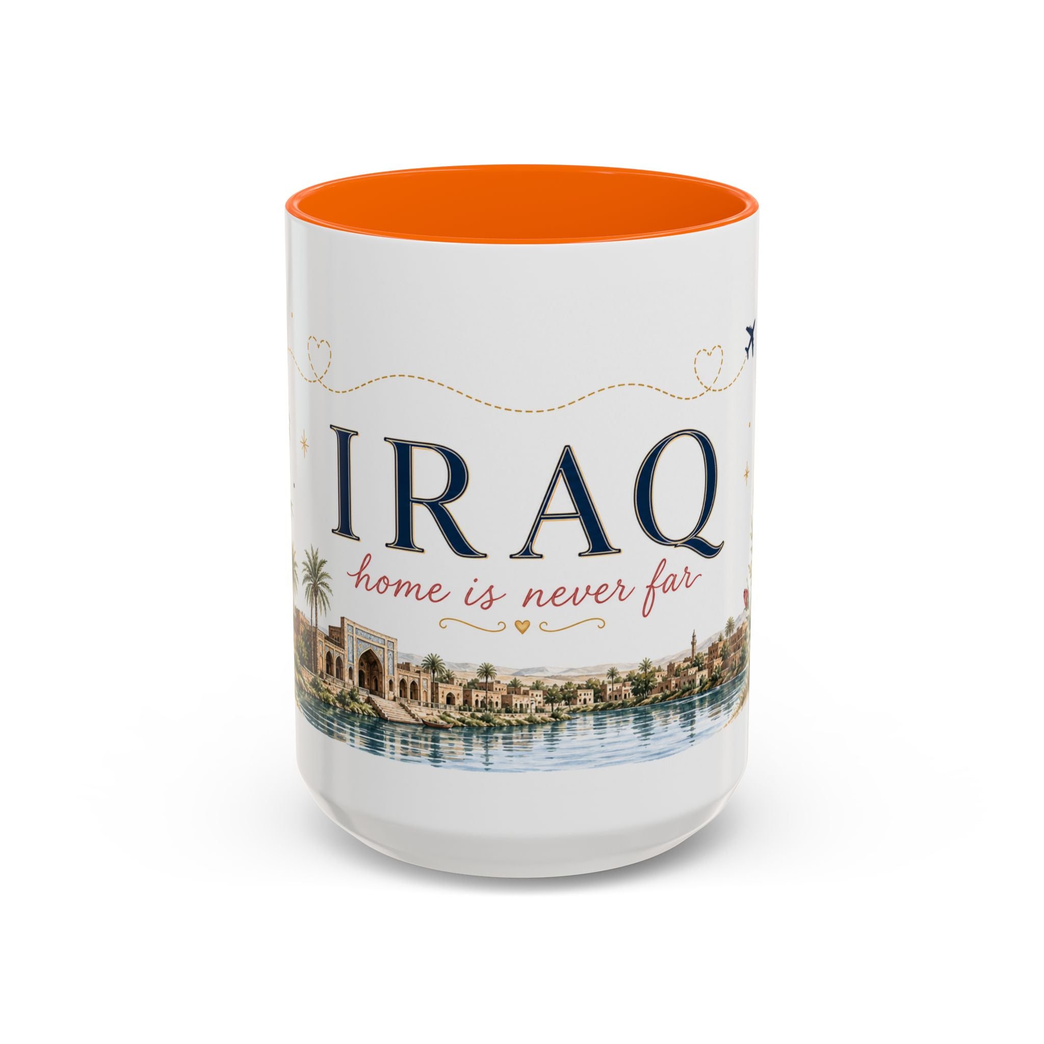 Iraq Home Country Mug | Moving Away Gift | Long Distance Friendship | 11 oz 15 oz Accent Mug