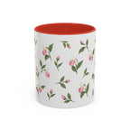 Minnesota Pink and White Lady Slipper Mug, State Flower Floral Coffee Cup, 11oz Botanical Gift