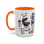 Grill Master Coffee Mug | Father's Day Gift for Dad | Accent Color Ceramic 11oz 15oz