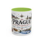Prague Coffee Mug | Czech Republic Souvenir Travel Gift | Accent Color Ceramic 11oz 15oz