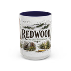 Redwood National Park Coffee Mug | California Coastal Forest Hiking Gift | Accent Color Ceramic 11oz 15oz