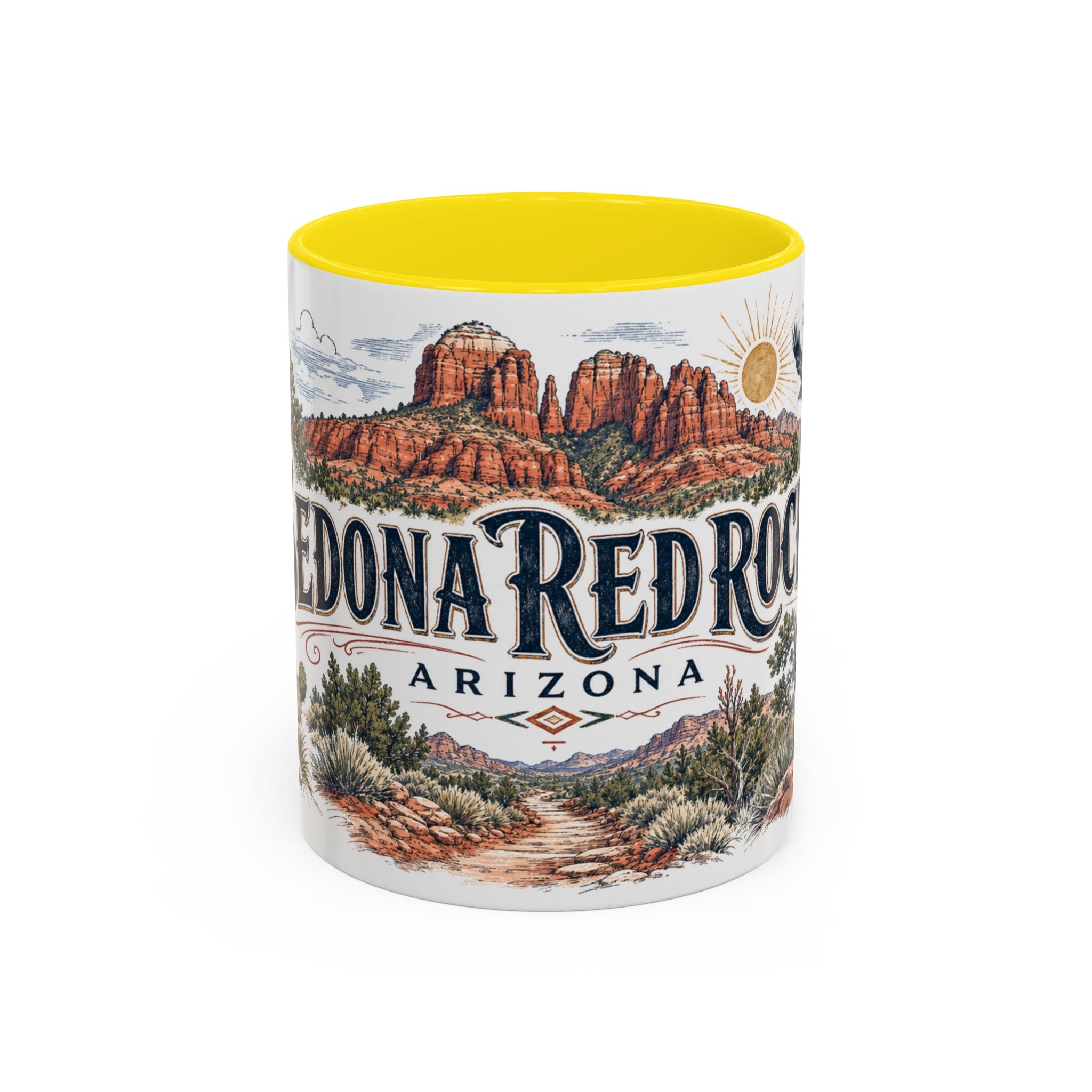 Sedona Red Rocks Mug, Arizona Travel Souvenir, Bucket List Gift, Accent Ceramic Coffee Mug 11oz 15oz
