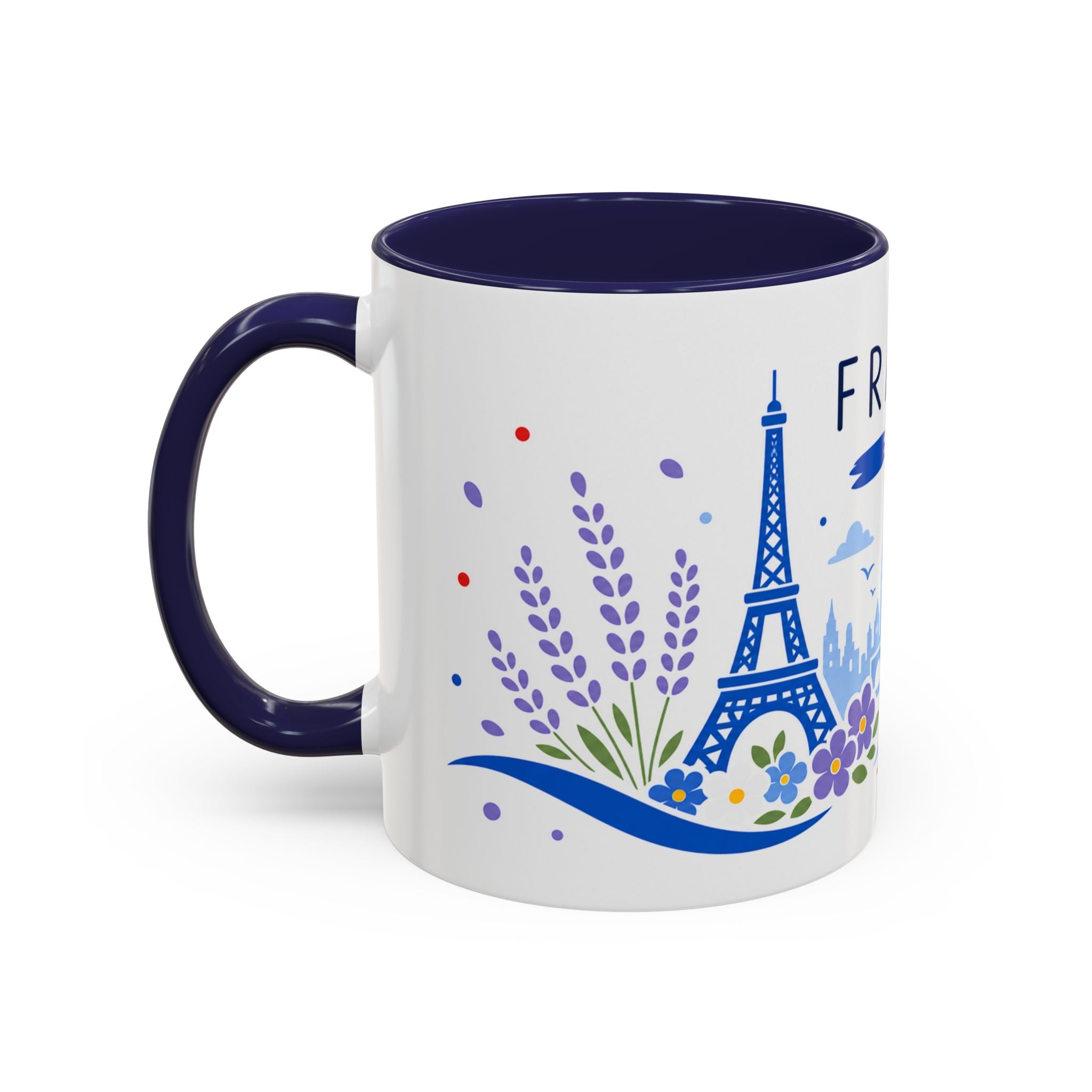 France Coffee Mug | Travel Souvenir Accent Mug | Country Gift Ceramic Cup 11oz 15oz