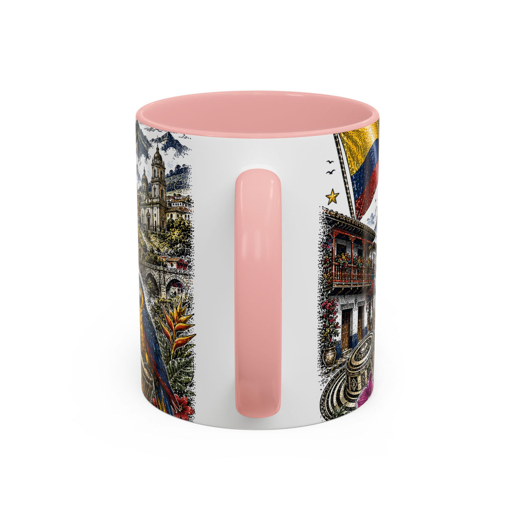 Colombia Soccer Coffee Mug | World Cup Fan Gift | Accent Color Ceramic 11oz 15oz Match Day Cup