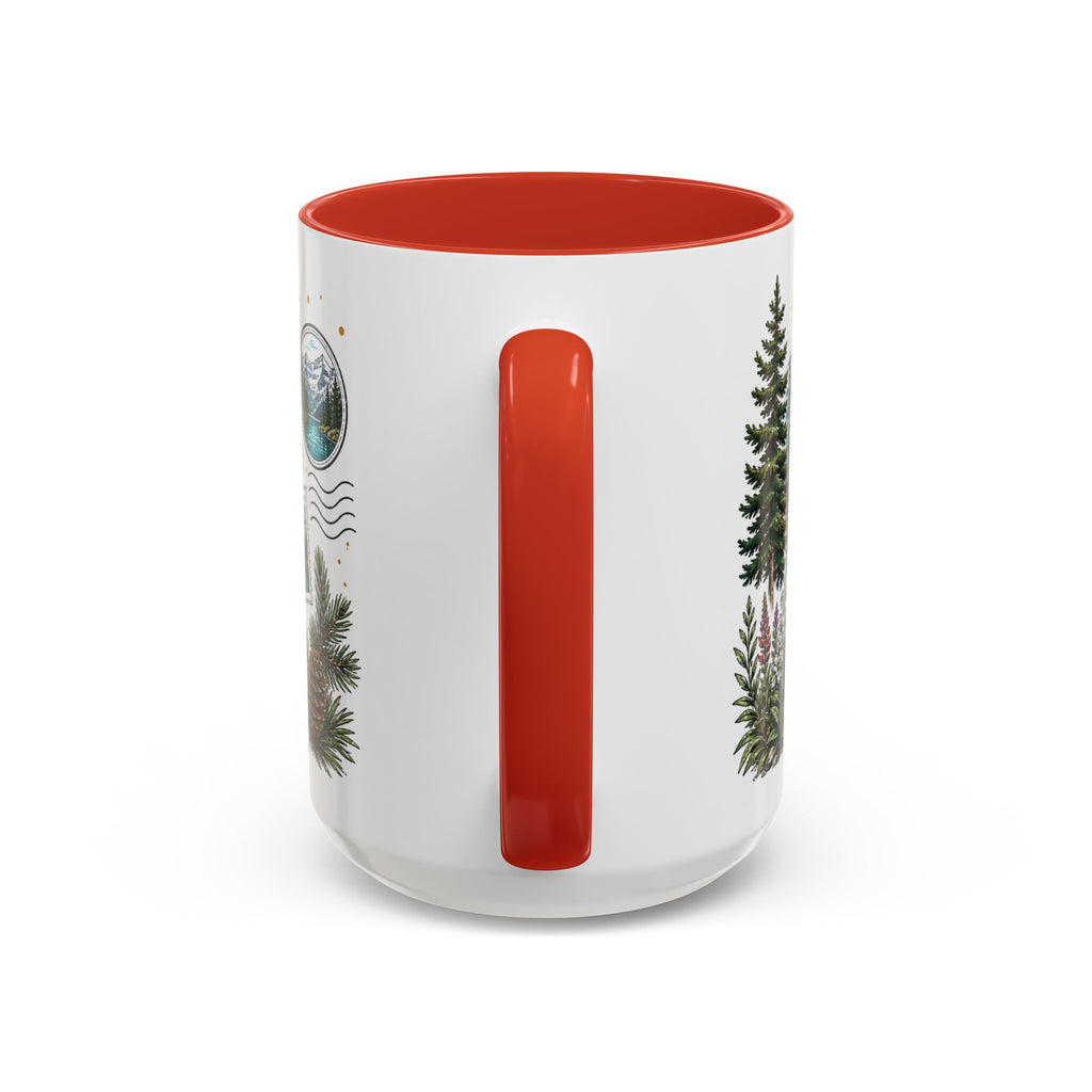Banff Lake Louise Coffee Mug | Travel Destination Souvenir Gift | Accent Color Ceramic 11oz 15oz
