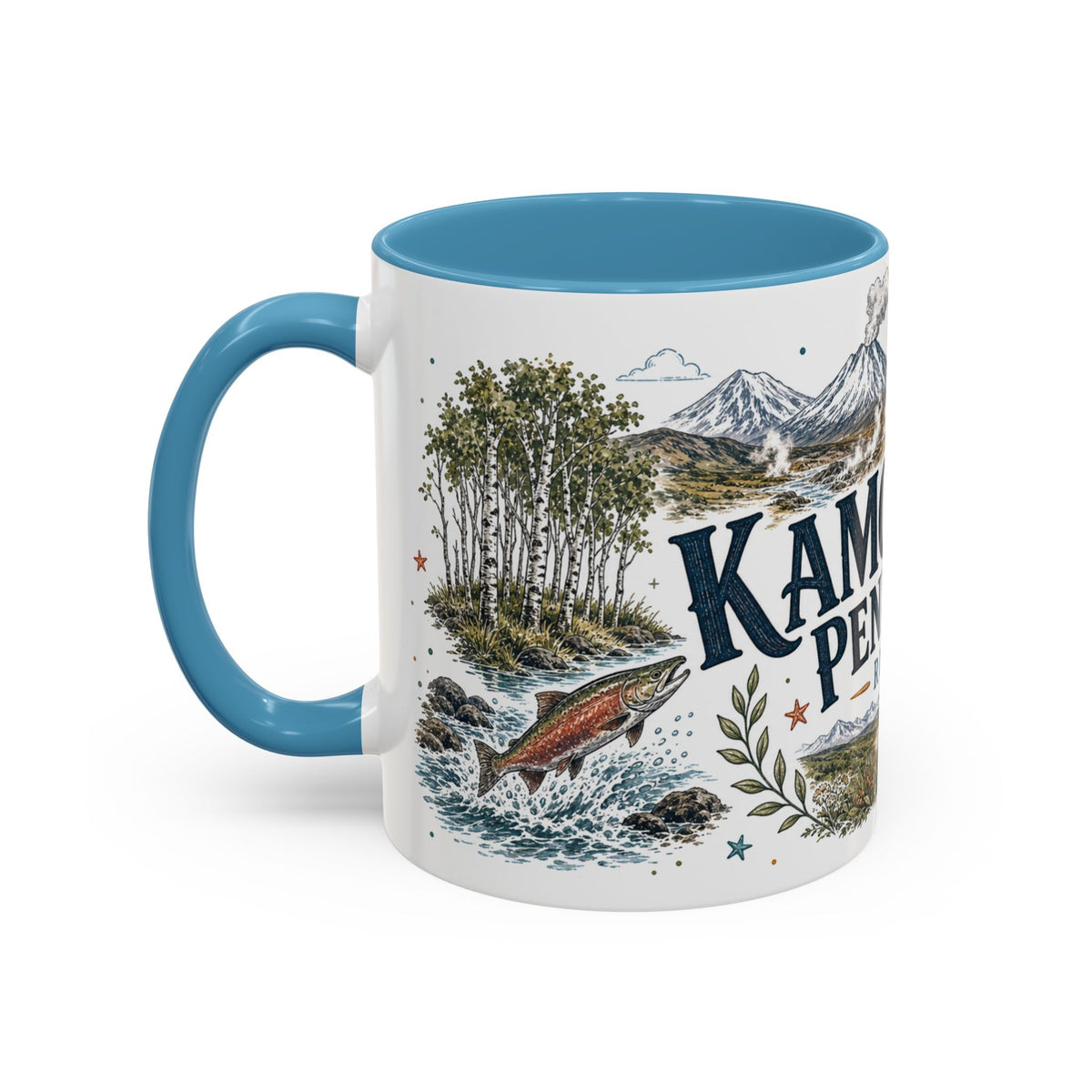 Kamchatka Peninsula Mug, Russia Travel Souvenir, Bucket List Gift, Accent Ceramic Coffee Mug 11oz 15oz