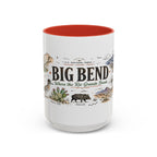 Big Bend National Park Coffee Mug | Texas Desert River Canyon Hiking Gift | Accent Color Ceramic 11oz 15oz