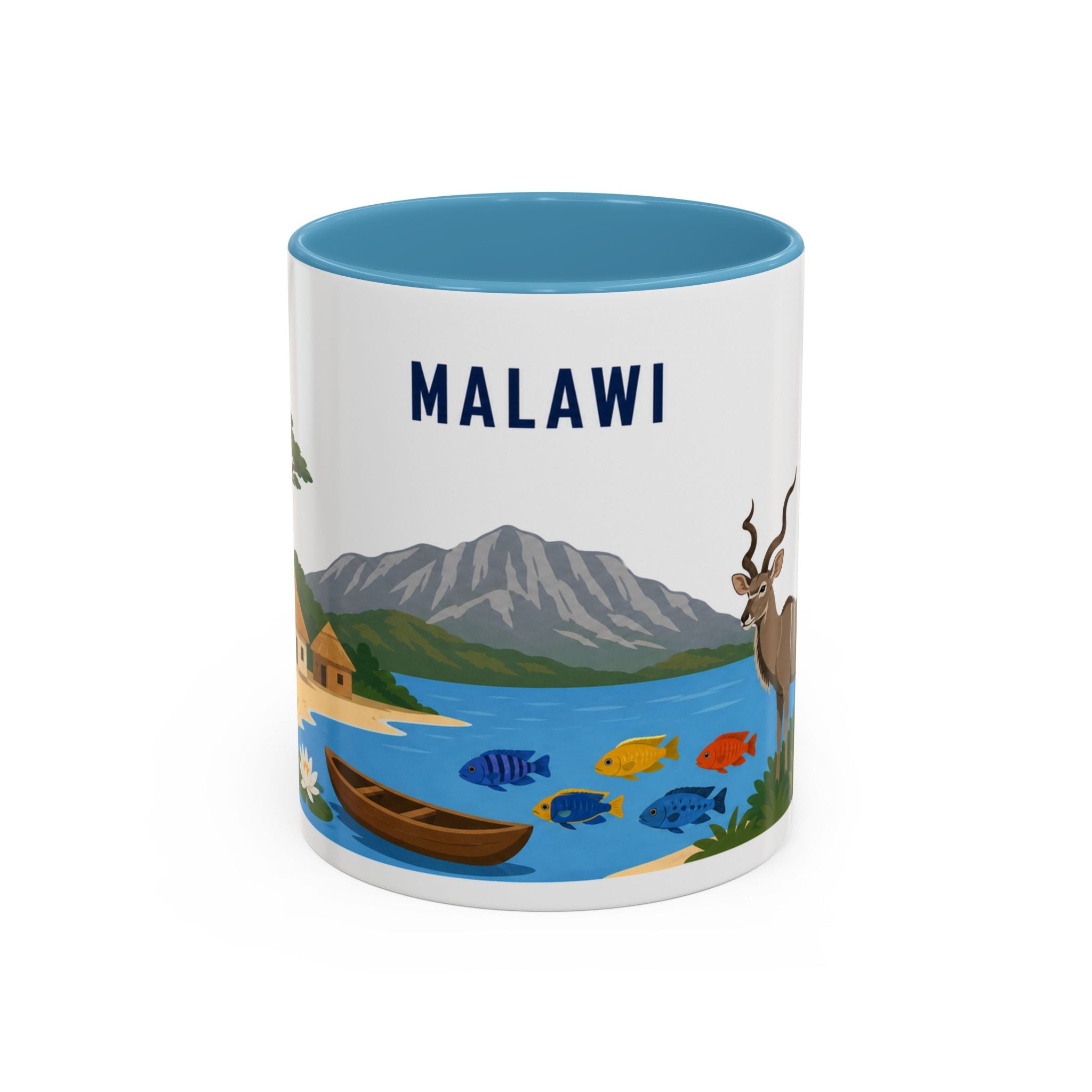 Malawi Coffee Mug | Travel Souvenir Accent Mug | Country Gift Ceramic Cup 11oz 15oz