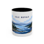 Isle Royale National Park Coffee Mug | Solid Color Block Park Souvenir | 11oz 15oz Accent Mug
