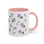 Illinois Violet Mug, State Flower Floral Coffee Cup, 11oz Botanical Gift